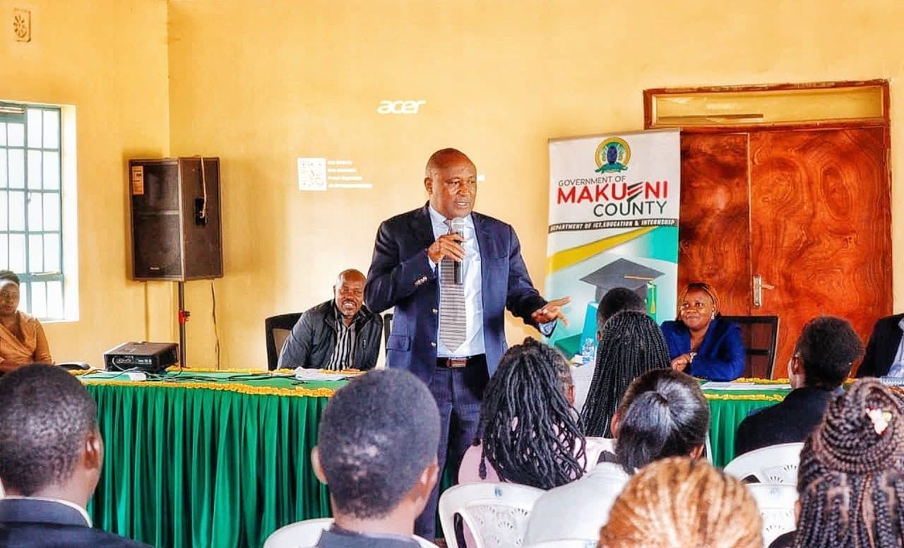 County official addressing the interns induction session